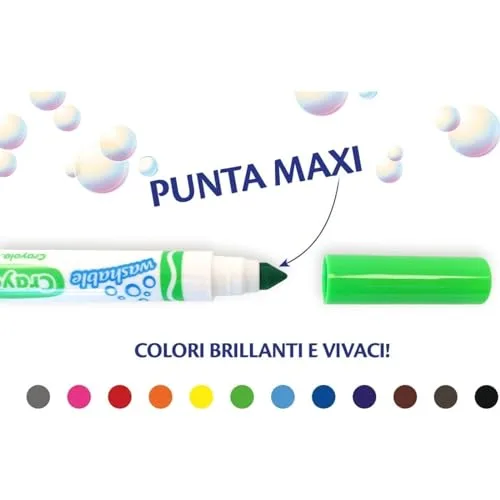 CRAYOLA ▫️ 12 canetas laváveis com ponta de fibra 5
