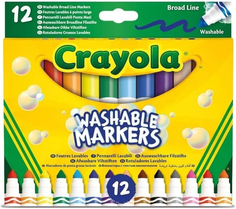 CRAYOLA ▫️ 12 canetas laváveis com ponta de fibra