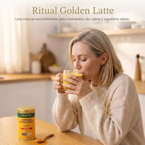 VAHDAM ▫️ Golden Milk, Leite Dourado em Pó com Curcuma e Ashwagandha 100 g | Preparação Quente ou Fria 3