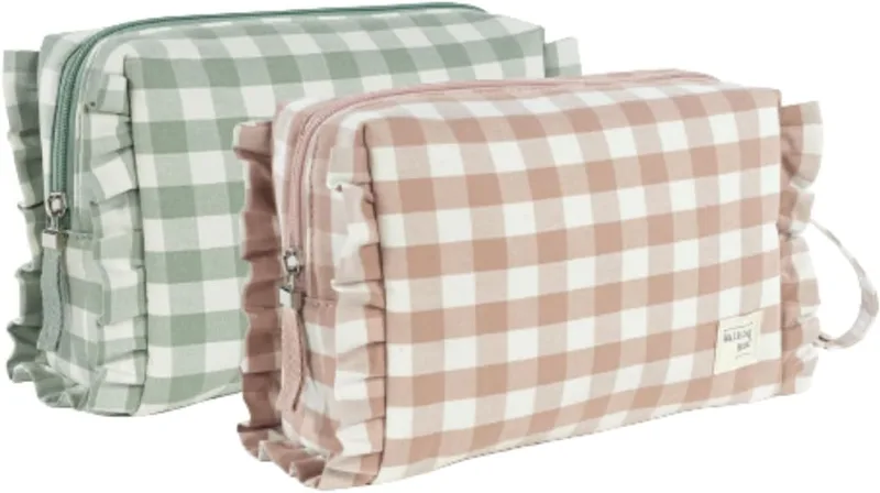 Walking Mum ▫️ Mãe que anda a pé. Saco de toilette para bebé Remy. Pequeno saco organizador para os artigos de higiene do bebé e acessórios de higiene. Prático e cómodo de transportar. Cor-de-rosa. Mede 21X15X9 cm.