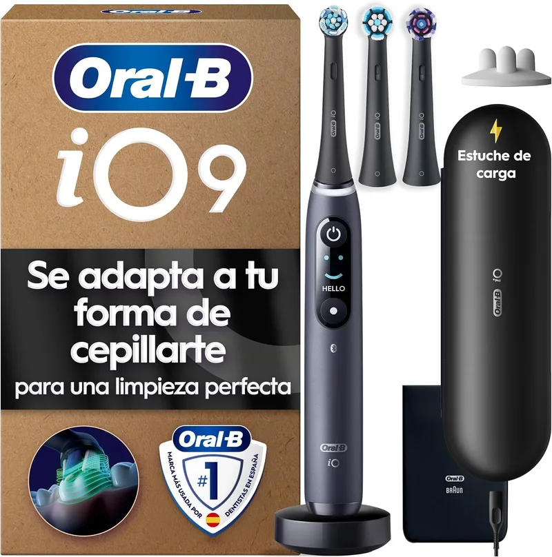 Oral-B ▫️ Escova de dentes elétrica iO 9 com 3 cabeças, preta