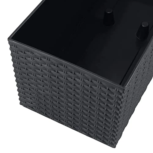 WELL HOME MOBILIARIO & DECORACIÓN ▫️ WELL HOME MOBILIÁRIO & DECORAÇÃO 2 floreiras retangulares de 17 litros com sistema de rega automática, cor preta, 52 x 20 x 19 cm 6