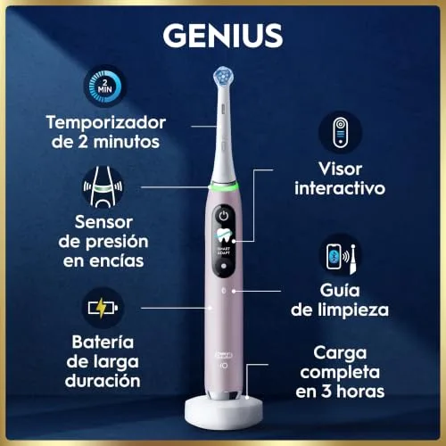 Oral-B ▫️ Escova de dentes elétrica iO 9 com 1 cabeça de escovagem, rosa 5