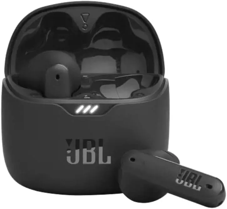 JBL ▫️ Tune Flex TWS, Auscultadores intra-auriculares sem fios com cancelamento ativo de ruído, graves potentes, resistência à água IPX4, 8 a 24 horas de autonomia, estojo de carregamento, preto