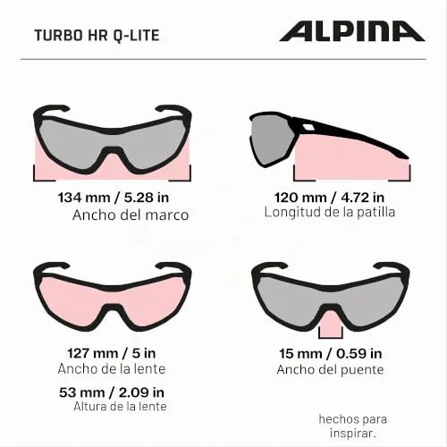 ALPINA ▫️ Óculos de sol Turbo Hr Q-lite unissexo para adultos (conjunto de 1) 6