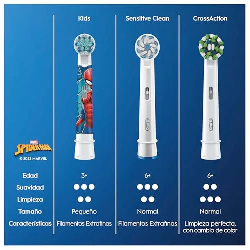 Oral-B ▫️ Kids - Cabeças de escova de substituição originais para crianças a partir dos 3 anos, embalagem de 8 2