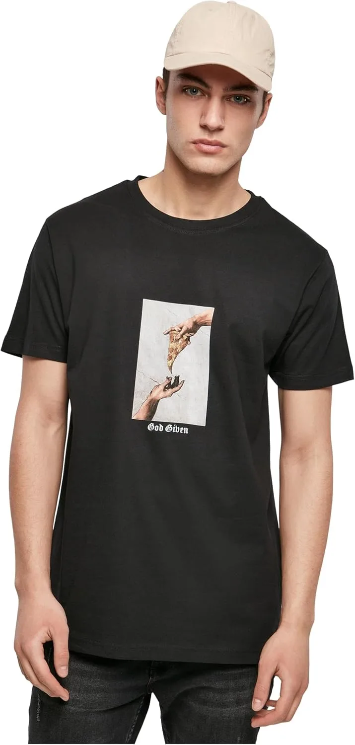 Mister Tee ▫️ T-shirt "God Given Pizza" T-shirt para homem