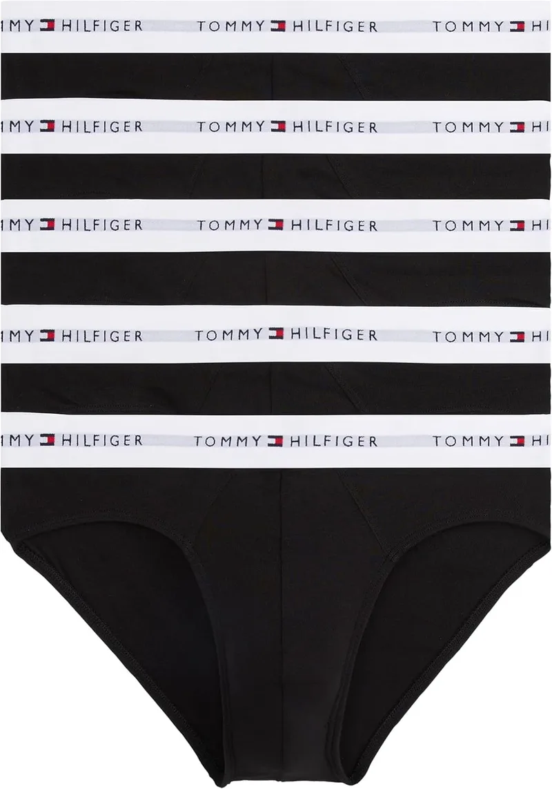 Tommy Hilfiger ▫️ Conjunto de 5 cuecas de homem em algodão elástico