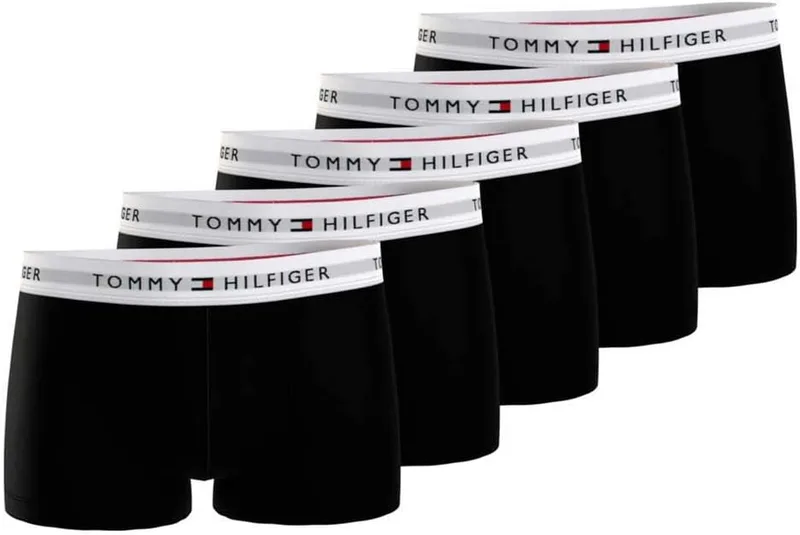 Tommy Hilfiger ▫️ Conjunto de 5 cuecas boxer para homem, em algodão elástico