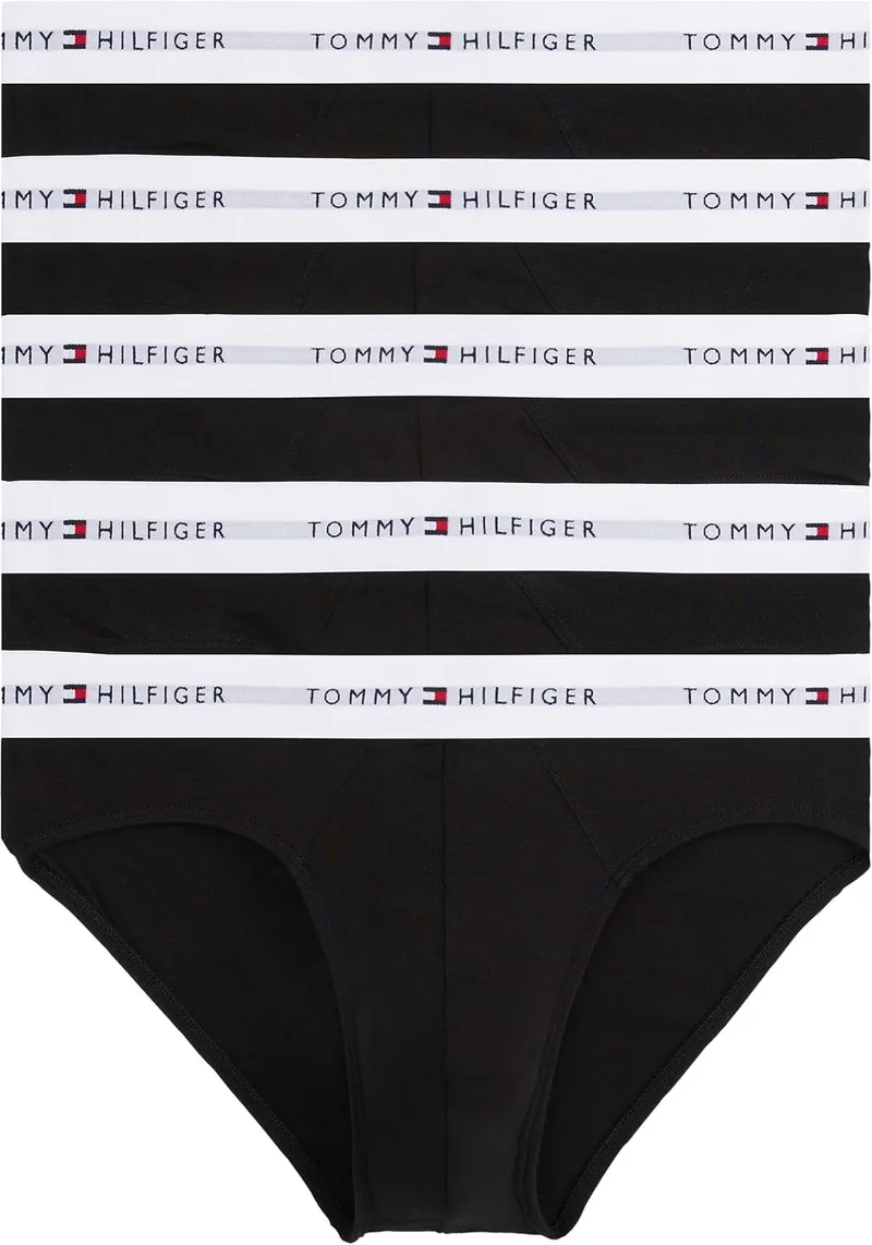 Tommy Hilfiger ▫️ Conjunto de 5 cuecas de homem em algodão elástico