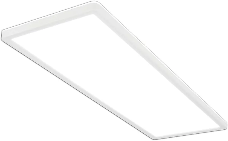 Briloner ▫️ Painel de teto LED ultra plano com efeito de retroiluminação, luz branca neutra, 22W, 3000 lúmens, 58x20x3 cm, candeeiro de sala de estar