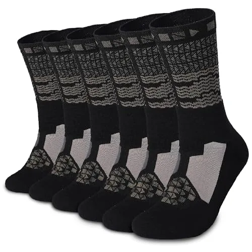 Topactive ▫️ Meias desportivas altas para trail running, caminhadas, ciclismo e crossfit, respiráveis, anti-bolhas e com almofada – 3 pares 7