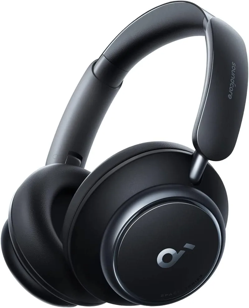 Soundcore ▫️ by Anker Space Q45 Auscultadores sem fios Cancelamento ativo e adaptável do ruído, até 98% de redução do ruído, 50 h de reprodução, áudio sem fios de alta resolução LDAC, controlo de aplicações, Bluetooth 5.3