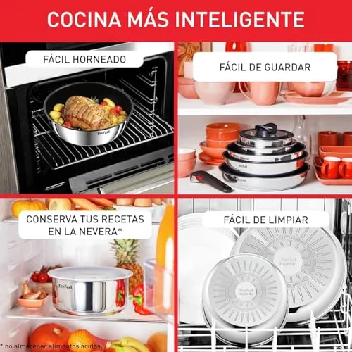 Tefal ▫️ Ingenio Emotion - Conjunto de 8 peças + 12 acessórios, aço inoxidável 6