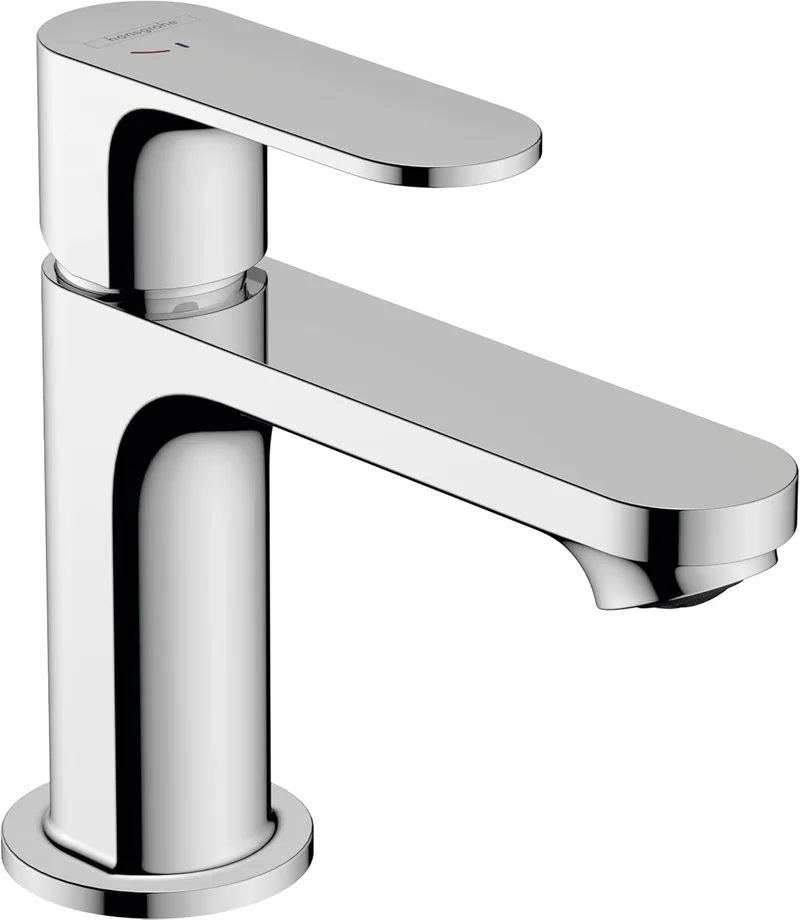 hansgrohe Rebris S Torneira misturadora monocomando de lavatório 80 CoolStart com descarga automática, cromada, 72513000