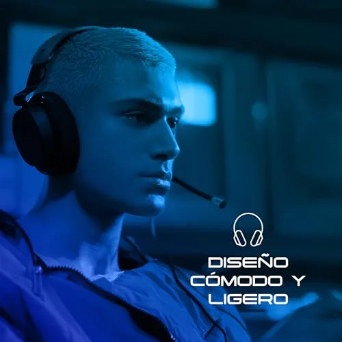 Skullcandy ▫️ Auscultadores SLYR Pro, tipo over-ear, multiplataforma com fio para jogos, com Enhanced Sound Perception, microfone com IA, compatíveis com Xbox, PlayStation e PC - Azul 5