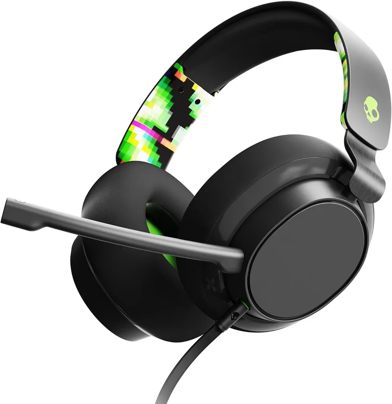 Skullcandy ▫️ SLYR Multi-Platform Wired Over-Ear Gaming Headset, Compatível com Xbox PlayStation e PC - Verde