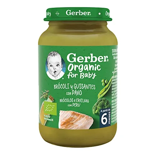 Gerber ▫️ Purés de Brócolos, Ervilhas e Peru +6 meses 6x190 g 3