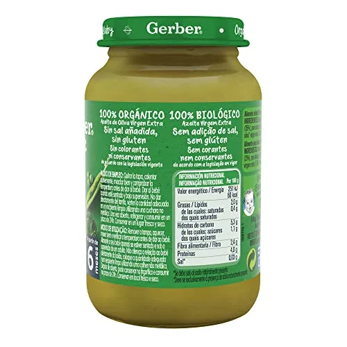 Gerber ▫️ Purés de Brócolos, Ervilhas e Peru +6 meses 6x190 g 4
