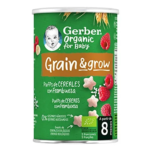Gerber ▫️ Puffs Framboesa +8 meses 5x35 g 4
