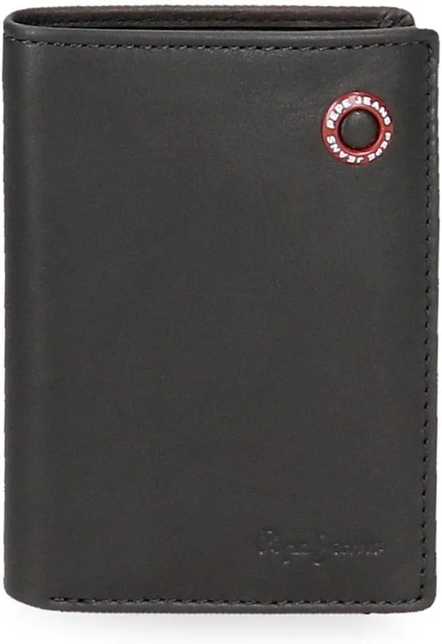 Pepe Jeans ▫️ Badge Carteira vertical com porta-moedas Azul 8,5 x 11,5 x 1 cm Pele