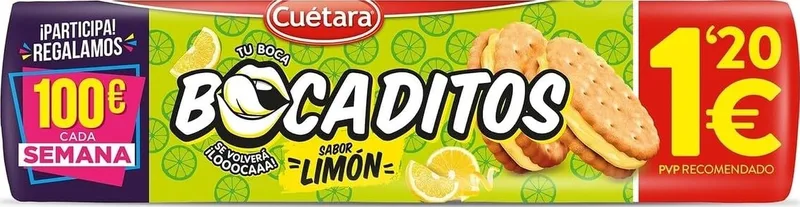 Cuétara ▫️ Petiscos de Limão 150 g