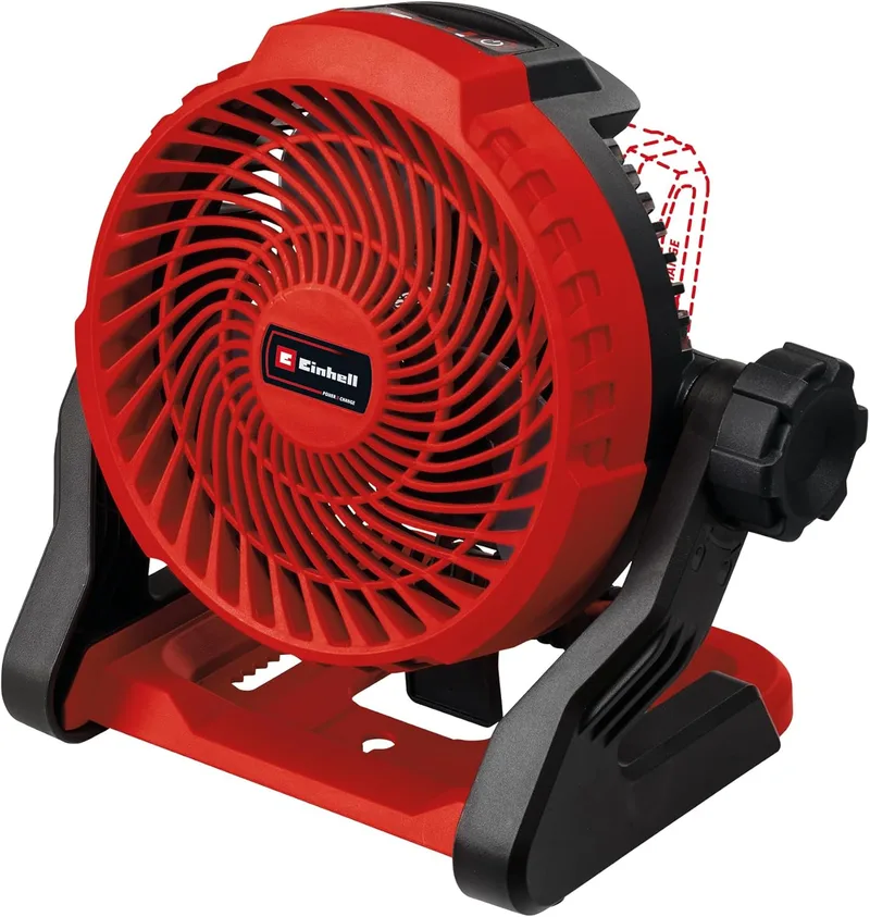 Einhell ▫️ Ventoinha a pilhas GE-CF 18/2200 Li-Solo Power X-Change (18 V, iões de lítio, 3 níveis de velocidade, cabeça da ventoinha rotativa a 360°, entrega sem bateria e carregador)