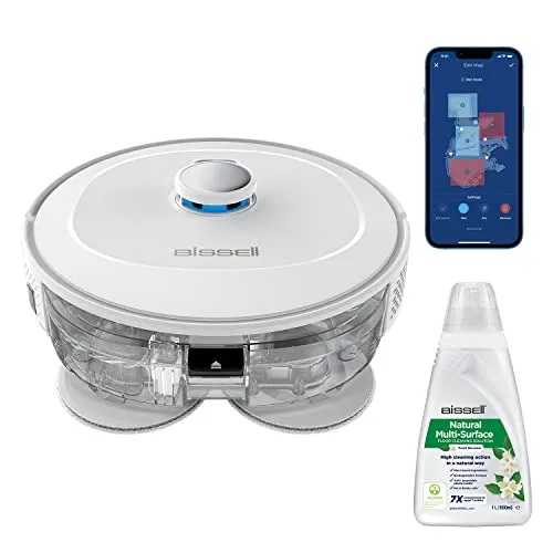 Bissell ▫️ SpinWave R5 | Robô aspirador com esfregona | Navegação LIDAR | Detecção de tapetes e alcatifas | Aspiração potente até 2000 Pa | Aspirador sem fio | 61 dB | Branco | 3475 N 4