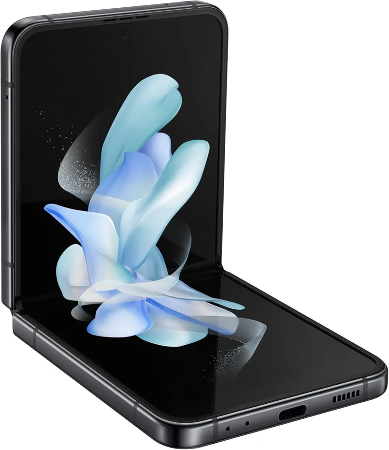 Samsung ▫️ Galaxy Z Flip4 Smartphone desbloqueado, SM-F721BZAHEUE, 5G, Sim Free Android Foldable Phone 256GB, Dynamic AMOLED 2X 6.7/Super AMOLED 1.9" 1.2 Graphite 2022 [Versão em inglês] [Versão em inglês].