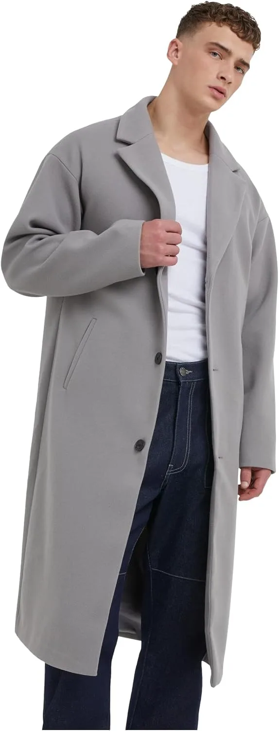 Urban Classics ▫️ Casaco comprido para homem Casacos Preto
