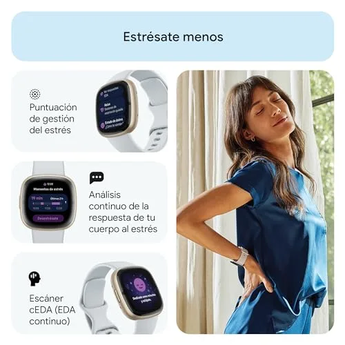 Fitbit ▫️ Google Sense 2, o smartwatch avançado que o ajuda a cuidar da sua saúde, com GPS integrado, funcionalidades de saúde avançadas, até 6 dias de autonomia e compatível com o iOS 15 e o Android OS 9.0 5