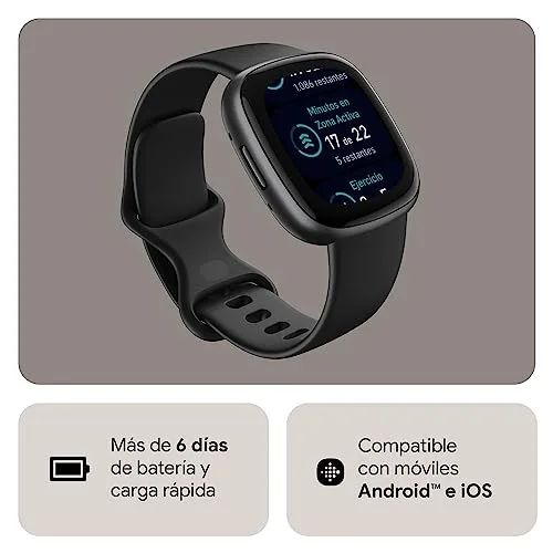 Fitbit ▫️ Smartwatch Google Versa 4, com Google Health Premium 2