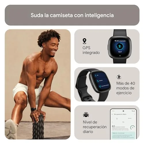 Fitbit ▫️ Smartwatch Google Versa 4, com Google Health Premium 3