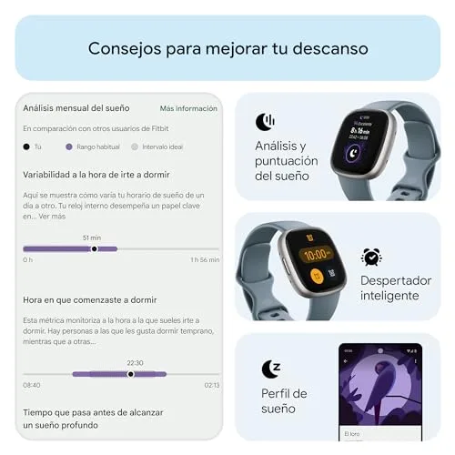 Fitbit ▫️ Smartwatch Google Versa 4, com o Google Health Premium 5