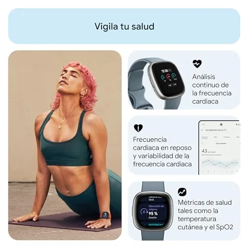 Fitbit ▫️ Smartwatch Google Versa 4, com o Google Health Premium 6