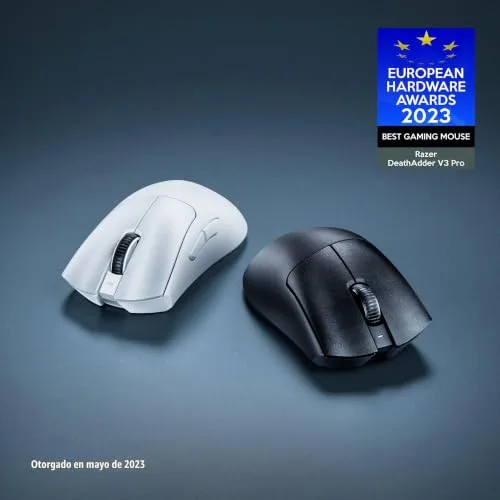 Razer ▫️ DeathAdder V3 Pro - Rato sem fios leve e ergonómico para desportos eletrónicos (63 gramas, sensor ótico Focus Pro 30K, interruptores Gen-3, Hyperspeed Wireless) Preto 4