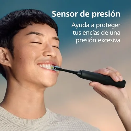 PHILIPS ▫️ Escova de dentes elétrica Sonicare DiamondClean 9000, embalagem dupla, escova de dentes sónica com aplicação, sensor de pressão, base de carregamento, preta e ouro-rosa, modelo HX9914/61 5