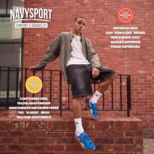 NAVYSPORT ▫️ 6 pares de meias desportivas curtas para homem, em algodão (multicoloridas) 6