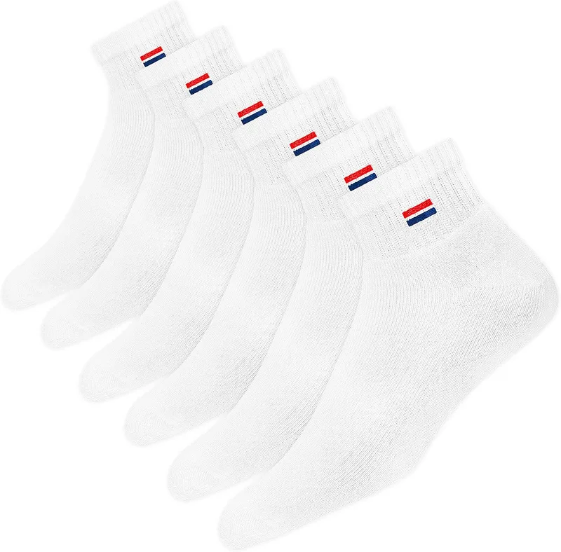 NAVYSPORT ▫️ 6 pares de meias desportivas curtas para homem, em algodão (multicoloridas)