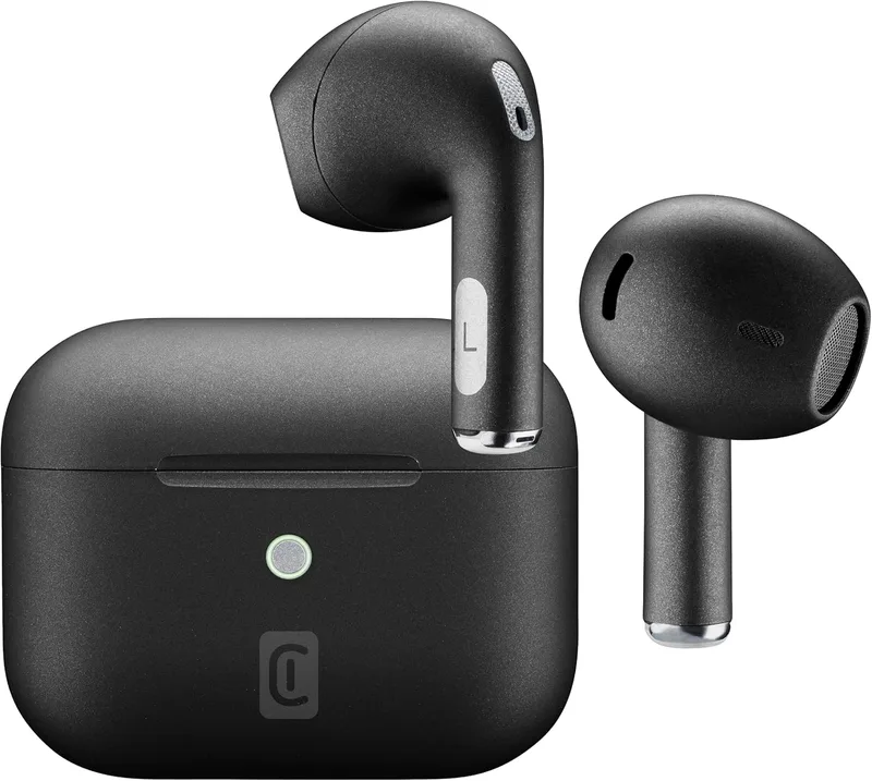 cellularline ▫️ Crystal - Auscultadores Bluetooth® com cancelamento de ruído ambiente - Tecnologia de cancelamento de ruído ambiente - Tempo de conversação: 3,5 horas - Tempo de carregamento: 1,5 horas - Alcance: 10 m - Preto