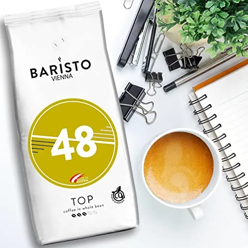 Helmut Sachers Kaffee ▫️ Baristo 48° TOP - Torra brilhante e especialmente suave - Torra sustentável na Áustria - Grãos de café inteiros, 8 x 1000 g 2