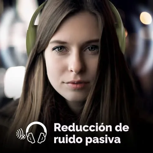 T'nB ▫️ Tonality, Auscultadores sem fios dobráveis com redução passiva de ruído, com ligação Bluetooth, som estéreo com microfone incorporado, autonomia de até 30 horas – Verde 4