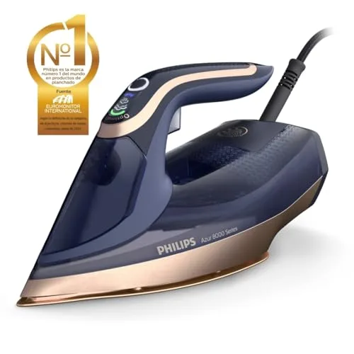 PHILIPS ▫️ Azur 8000 Ferro a vapor, 3000 W, depósito de 350 ml, azul escuro 2