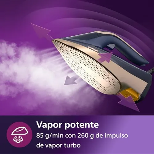 PHILIPS ▫️ Azur 8000 Ferro a vapor, 3000 W, depósito de 350 ml, azul escuro 4