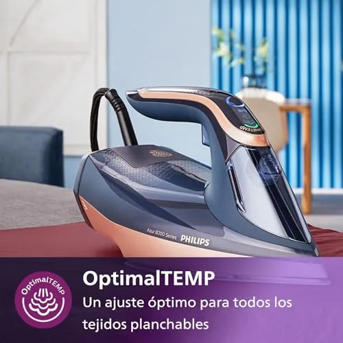 PHILIPS ▫️ Azur 8000 Ferro a vapor, 3000 W, depósito de 350 ml, azul escuro 5