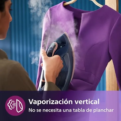 PHILIPS ▫️ Azur 8000 Ferro a vapor, 3000 W, depósito de 350 ml, azul escuro 6