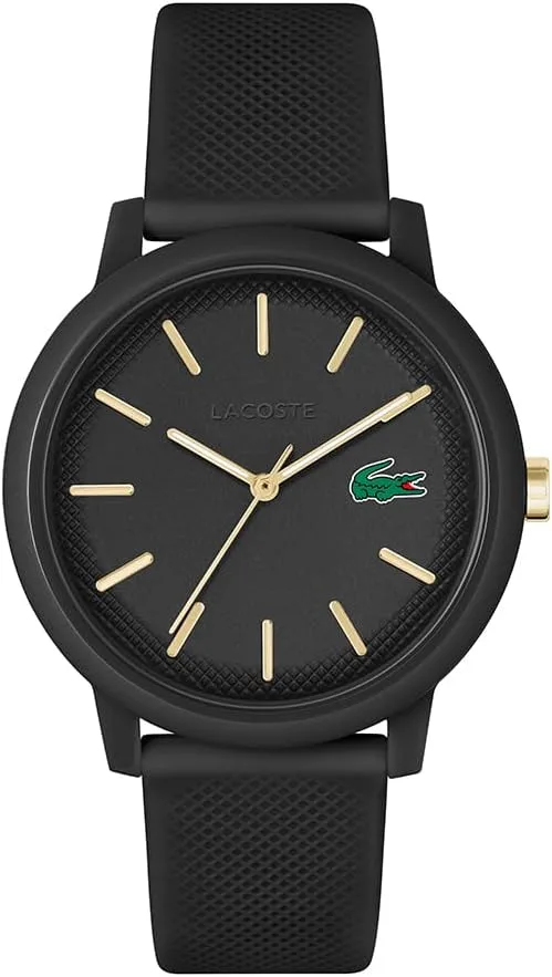 Lacoste ▫️ Relógio analógico de quartzo para homem ou mulher, com uma elegante bracelete de silicone com textura «Petit piqué»