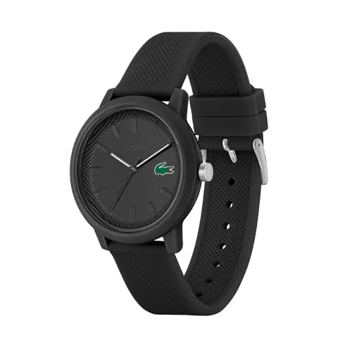 Lacoste ▫️ Relógio analógico de quartzo da coleção 12.12., com bracelete de silicone com textura Petit Piqué – Disponível para homem e mulher 2