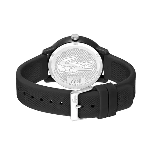 Lacoste ▫️ Relógio analógico de quartzo da coleção 12.12., com bracelete de silicone com textura Petit Piqué – Disponível para homem e mulher 3