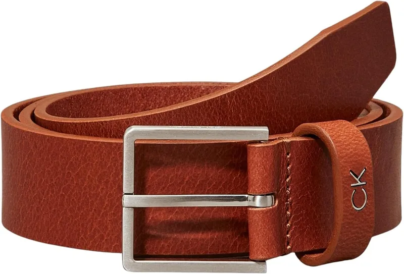 Calvin Klein ▫️ Cinto para homem Cinto formal 3,5 cm Cinto em pele